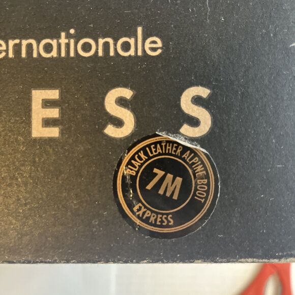 Compagnie Internationale Express Boots Women’s 7M Black Alpine Leather 90’s Rare - Picture 12 of 14